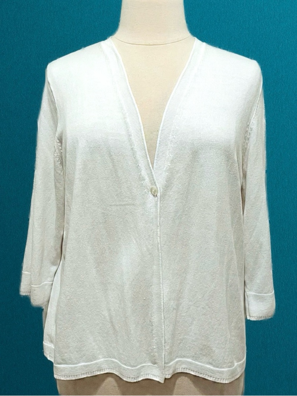 J. Jill White Cardigan sz XL